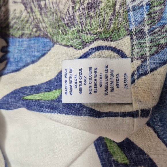 Caribbean Men' Shirt Size XLT Linen Blend Short Sleeve button Up White (01) - Picture 11 of 12